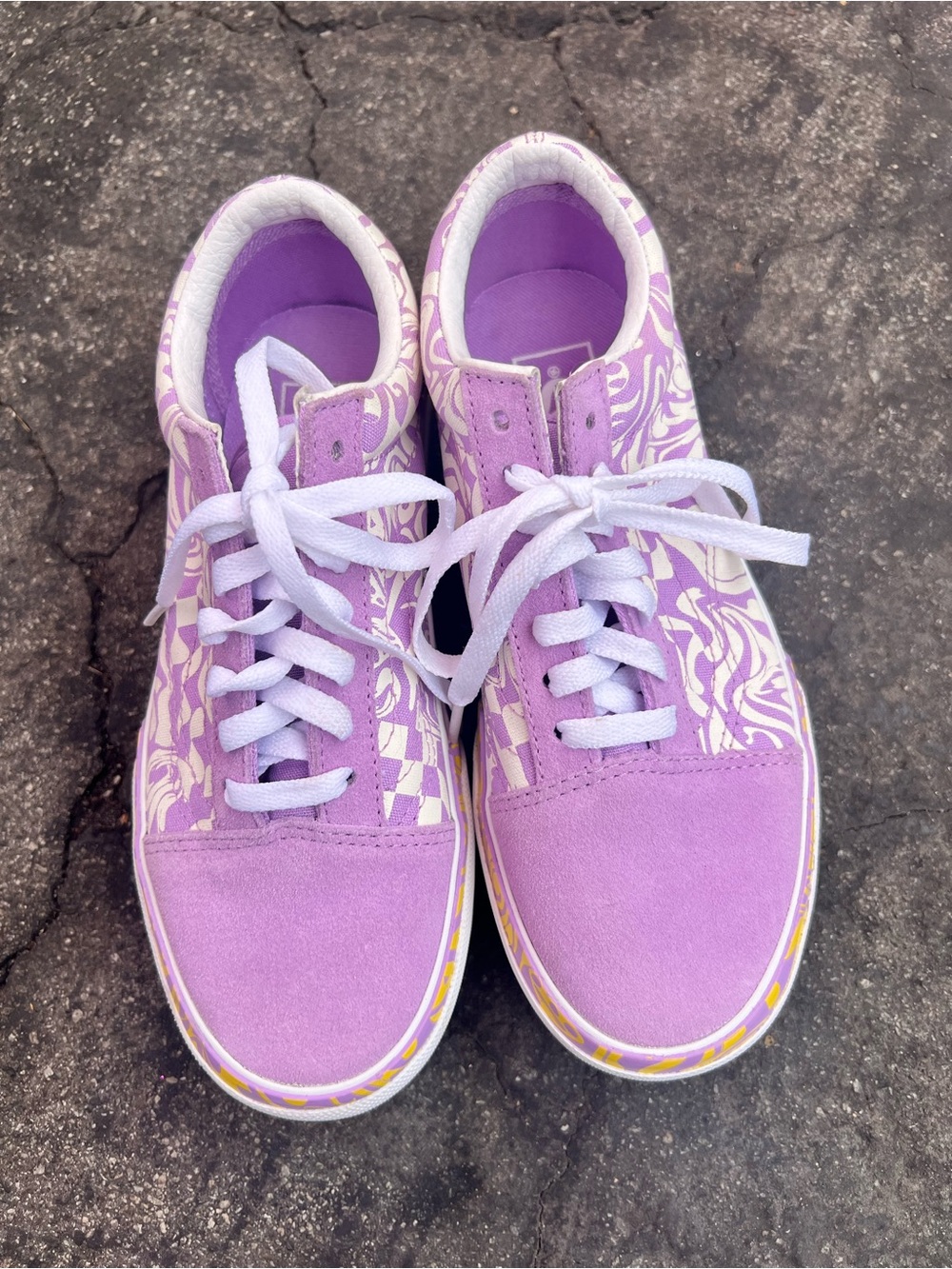 Vans lilac old skool Stacked Wavy Daze shoes